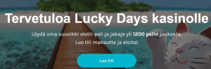 lucky days casino tervetuloa